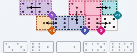 NYT Pips August 25, 2026 easy puzzle full solution grid with all hints completed