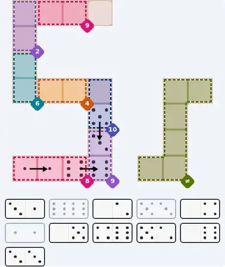 Pips hint for August 25, 2026 – hard level puzzle grid with critical first placements and strategy