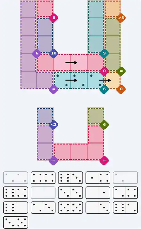 Pips hint for August 26, 2026 – hard level puzzle grid with critical first placements and strategy