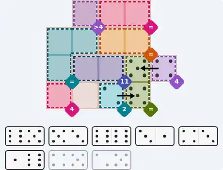 Pips hint for August 26, 2026 – medium level puzzle grid highlighting important moves and hints