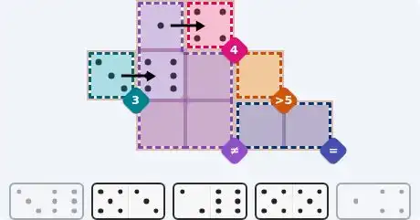 Pips hint for August 27, 2026 – easy level puzzle grid showing key first steps and strategy