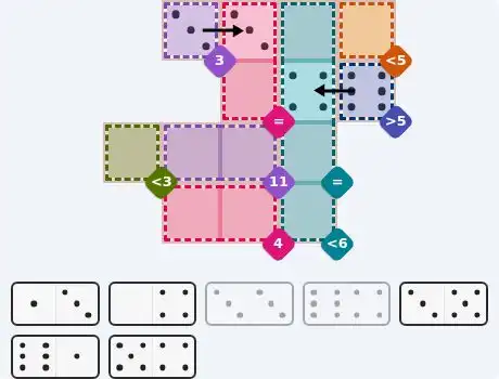 Pips hint for August 28, 2026 – medium level puzzle grid highlighting important moves and hints