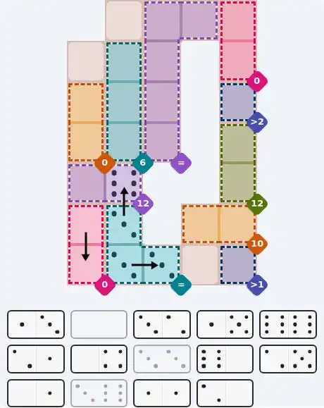 Pips hint for August 29, 2026 – hard level puzzle grid with critical first placements and strategy