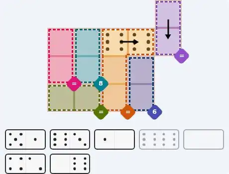 Pips hint for August 29, 2026 – medium level puzzle grid highlighting important moves and hints
