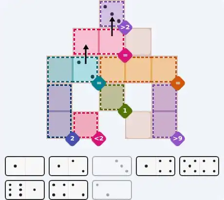 Pips hint for August 30, 2026 – medium level puzzle grid highlighting important moves and hints