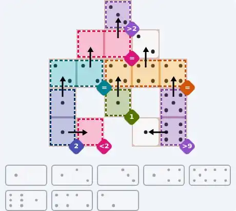 NYT Pips August 30, 2026 medium puzzle full solution grid with completed hints