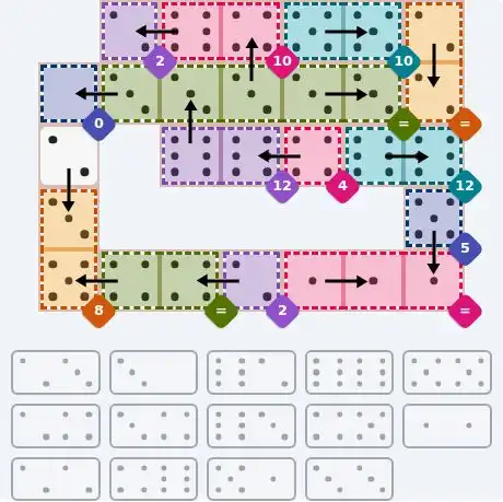 NYT Pips August 31, 2026 hard puzzle full solution grid showing final answer with hints