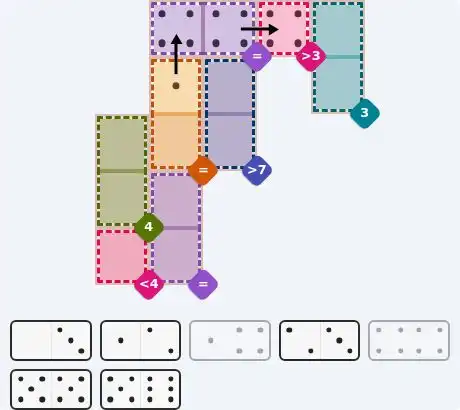 Pips hint for August 31, 2026 – medium level puzzle grid highlighting important moves and hints