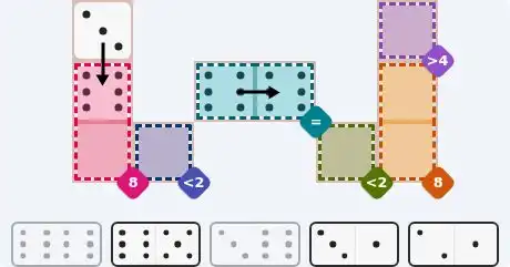 Pips hint for August 5, 2026 – easy level puzzle grid showing key first steps and strategy