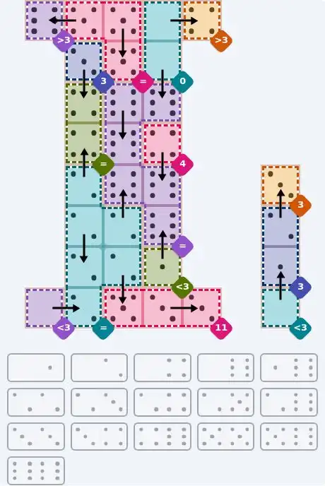 NYT Pips August 8, 2026 hard puzzle full solution grid showing final answer with hints