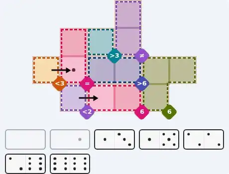 Pips hint for August 8, 2026 – medium level puzzle grid highlighting important moves and hints