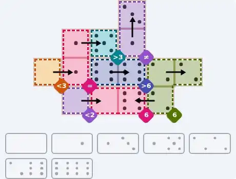 NYT Pips August 8, 2026 medium puzzle full solution grid with completed hints