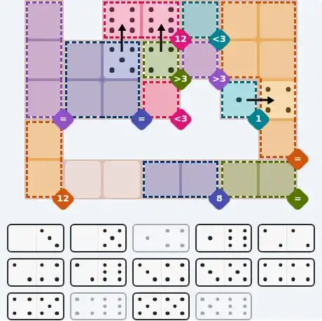 Pips hint for Sept 2, 2026 – hard level puzzle grid with critical first placements and strategy