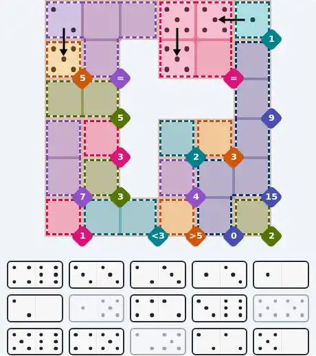 Pips hint for October 2, 2026 – hard level puzzle grid with critical first placements and strategy