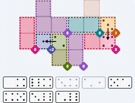Pips hint for Sept 18, 2026 – medium level puzzle grid highlighting important moves and hints