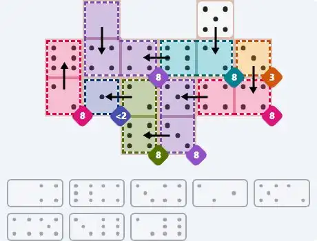 NYT Pips Sept 18, 2026 medium puzzle full solution grid with completed hints