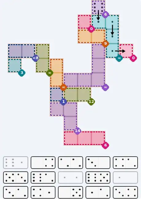 Pips hint for Sept 19, 2026 – hard level puzzle grid with critical first placements and strategy