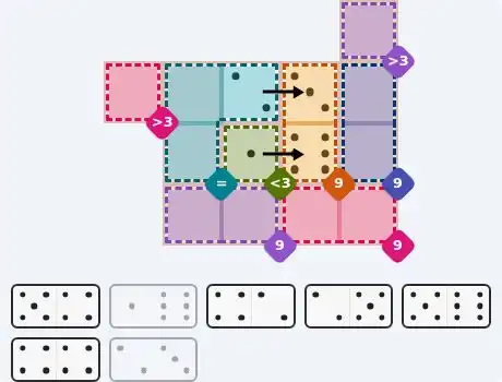 Pips hint for Sept 20, 2026 – medium level puzzle grid highlighting important moves and hints