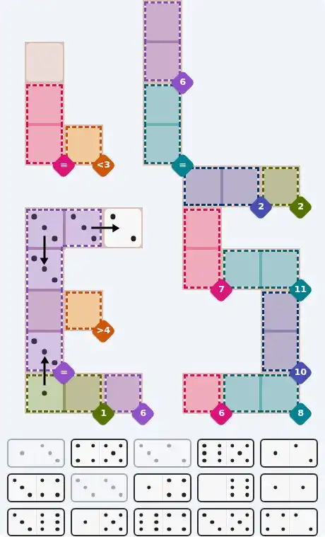 Pips hint for Sept 22, 2026 – hard level puzzle grid with critical first placements and strategy