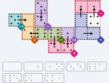 NYT Pips Sept 24, 2026 medium puzzle full solution grid with completed hints