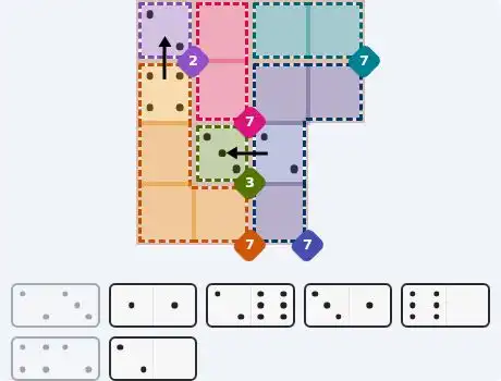 Pips hint for Sept 25, 2026 – medium level puzzle grid highlighting important moves and hints