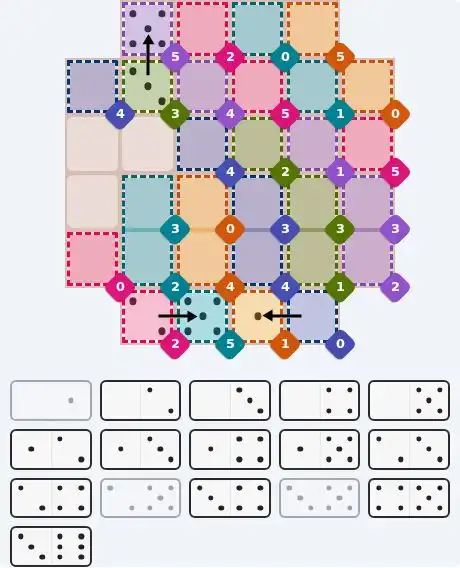 Pips hint for Sept 26, 2026 – hard level puzzle grid with critical first placements and strategy