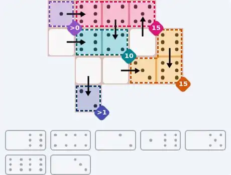 NYT Pips Sept 5, 2026 medium puzzle full solution grid with completed hints