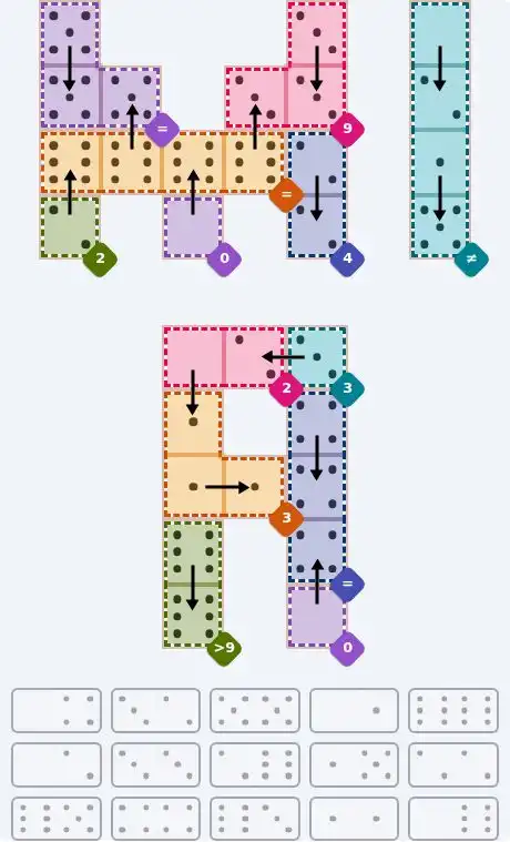 NYT Pips Sept 7, 2026 hard puzzle full solution grid showing final answer with hints