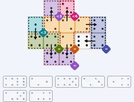 NYT Pips Sept 7, 2026 medium puzzle full solution grid with completed hints