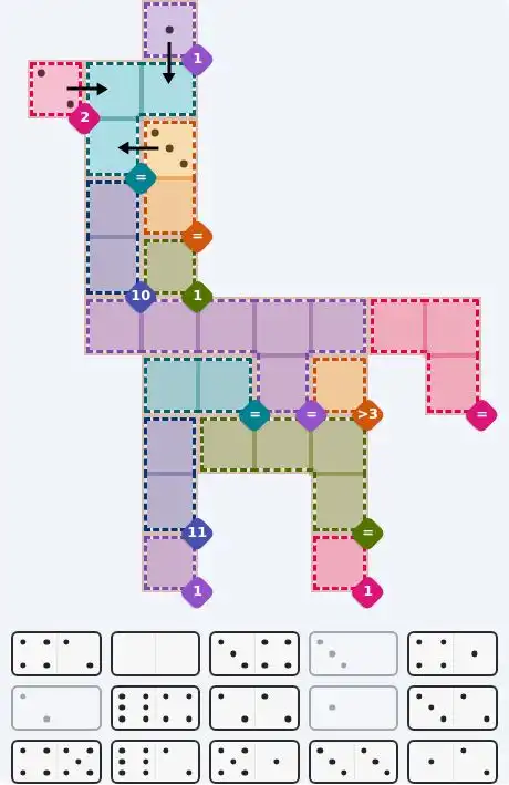 Pips hint for Sept 8, 2026 – hard level puzzle grid with critical first placements and strategy
