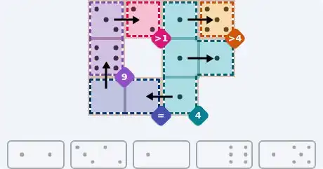 NYT Pips Sept 9, 2026 easy puzzle full solution grid with all hints completed