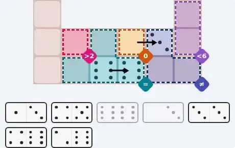 Pips hint for November 1, 2026 – medium level puzzle grid highlighting important moves and hints