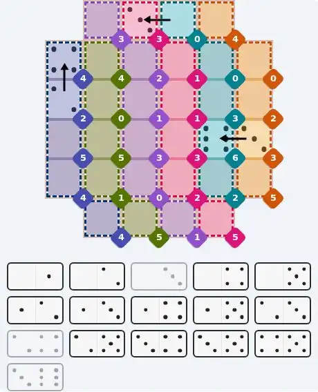 Pips hint for October 10, 2026 – hard level puzzle grid with critical first placements and strategy
