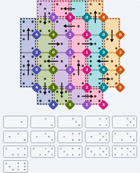 NYT Pips October 10, 2026 hard puzzle full solution grid showing final answer with hints