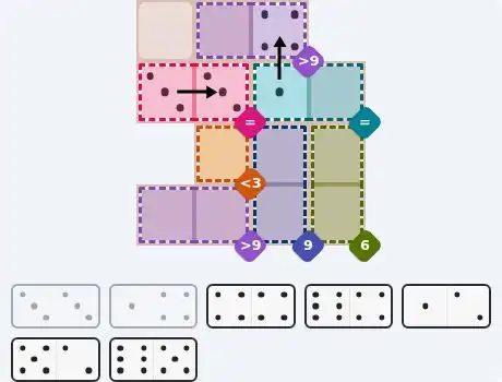 Pips hint for October 10, 2026 – medium level puzzle grid highlighting important moves and hints