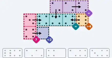 NYT Pips October 11, 2026 easy puzzle full solution grid with all hints completed