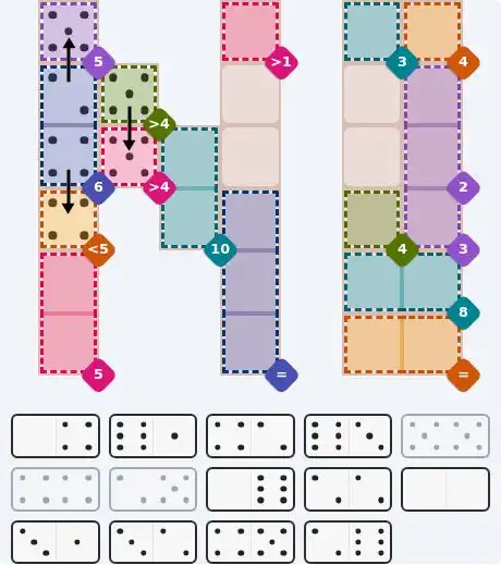 Pips hint for October 11, 2026 – hard level puzzle grid with critical first placements and strategy