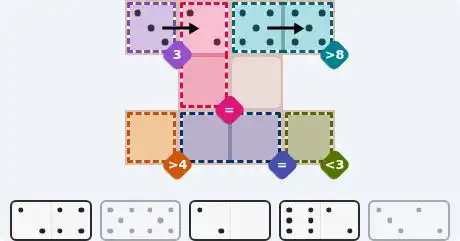Pips hint for October 12, 2026 – easy level puzzle grid showing key first steps and strategy