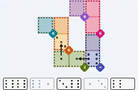 Pips hint for October 13, 2026 – easy level puzzle grid showing key first steps and strategy