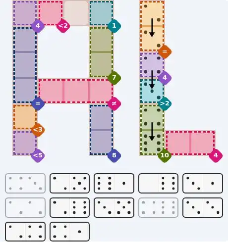 Pips hint for October 13, 2026 – hard level puzzle grid with critical first placements and strategy