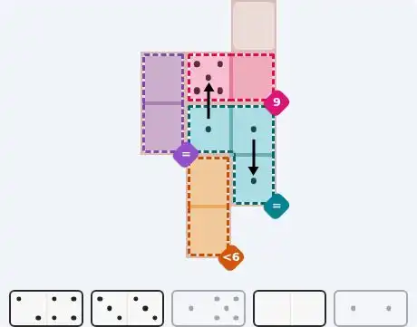 Pips hint for October 14, 2026 – easy level puzzle grid showing key first steps and strategy