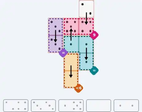 NYT Pips October 14, 2026 easy puzzle full solution grid with all hints completed