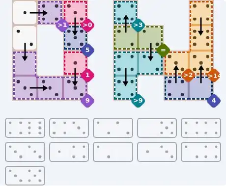 NYT Pips October 15, 2026 hard puzzle full solution grid showing final answer with hints