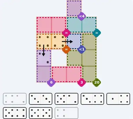 Pips hint for October 15, 2026 – medium level puzzle grid highlighting important moves and hints