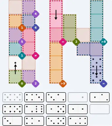 Pips hint for October 16, 2026 – hard level puzzle grid with critical first placements and strategy