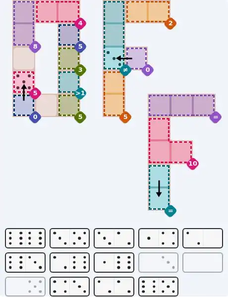 Pips hint for October 17, 2026 – hard level puzzle grid with critical first placements and strategy