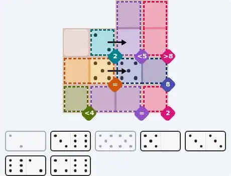 Pips hint for October 17, 2026 – medium level puzzle grid highlighting important moves and hints