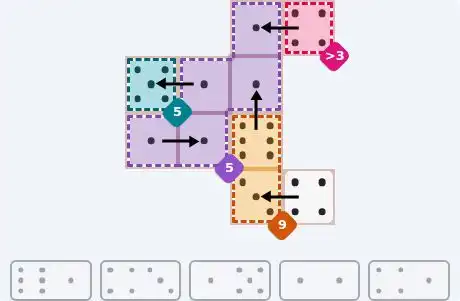 NYT Pips October 18, 2026 easy puzzle full solution grid with all hints completed
