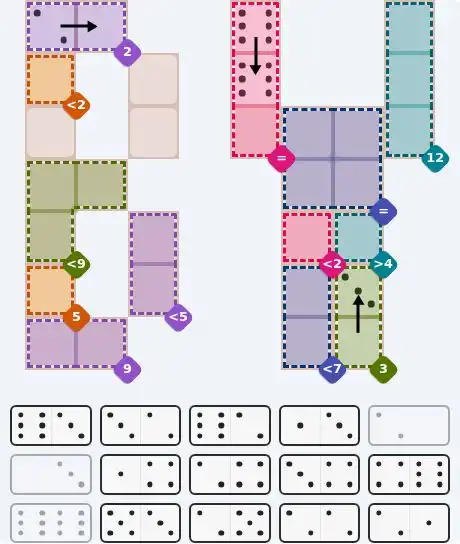 Pips hint for October 18, 2026 – hard level puzzle grid with critical first placements and strategy