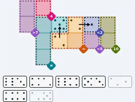 Pips hint for October 18, 2026 – medium level puzzle grid highlighting important moves and hints